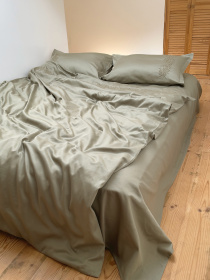 Підковдра мох з вишитими гілками Cozy модель 8009282 Підковдра мох з вишитими гілками Cozy модель 8009282 Фото