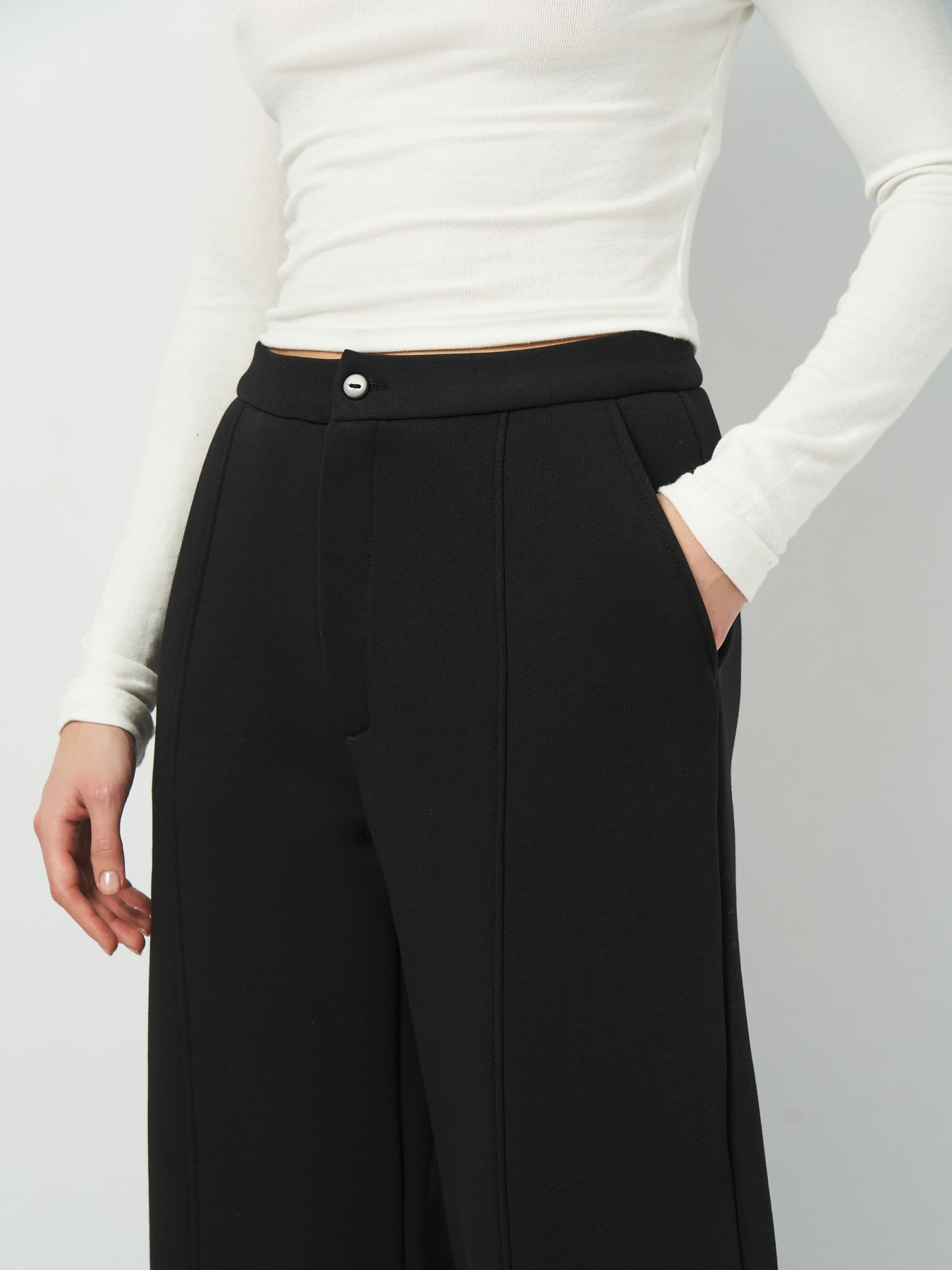 Штани палаццо Роза модель 240414_black Фото