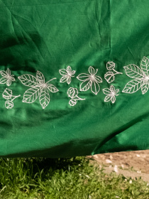 Підковдра зелена з вишитими молочними каштанами Cozy модель 9261984 Фото