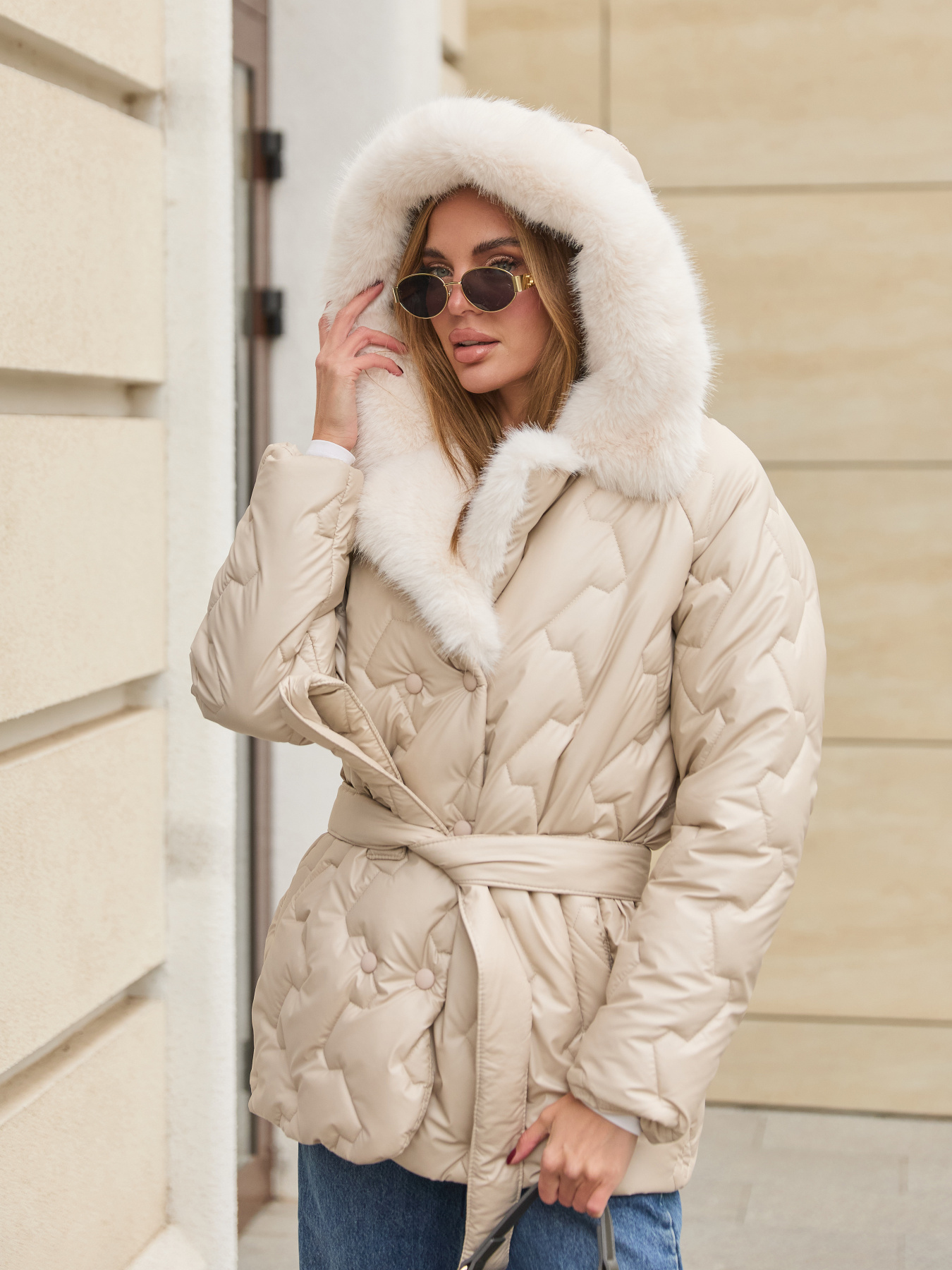 Зимова куртка MilaNova модель Куртка К-328 кап бежевый Фото