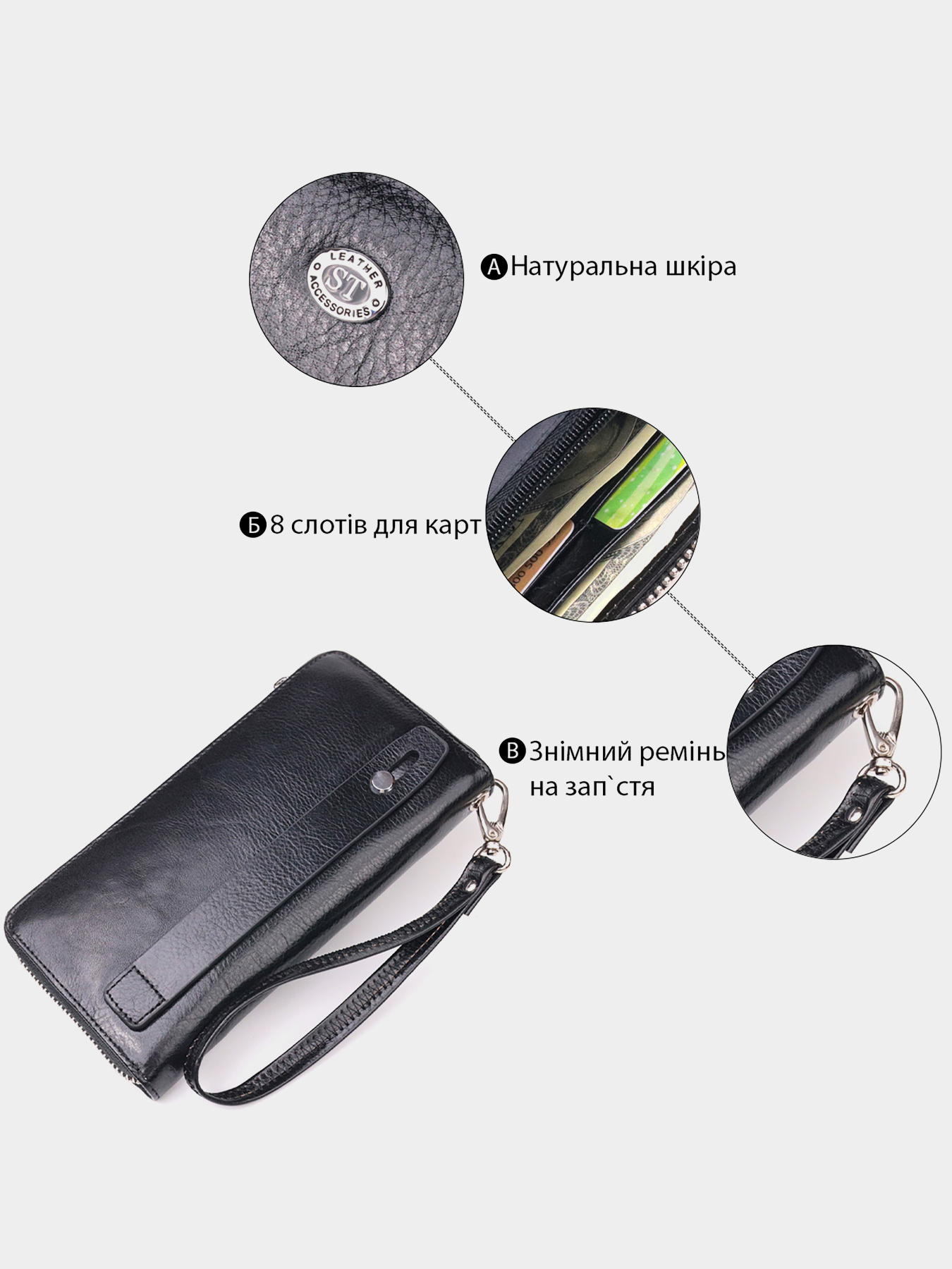 Кошелек ST Leather Accessories модель bag24_19410 Фото