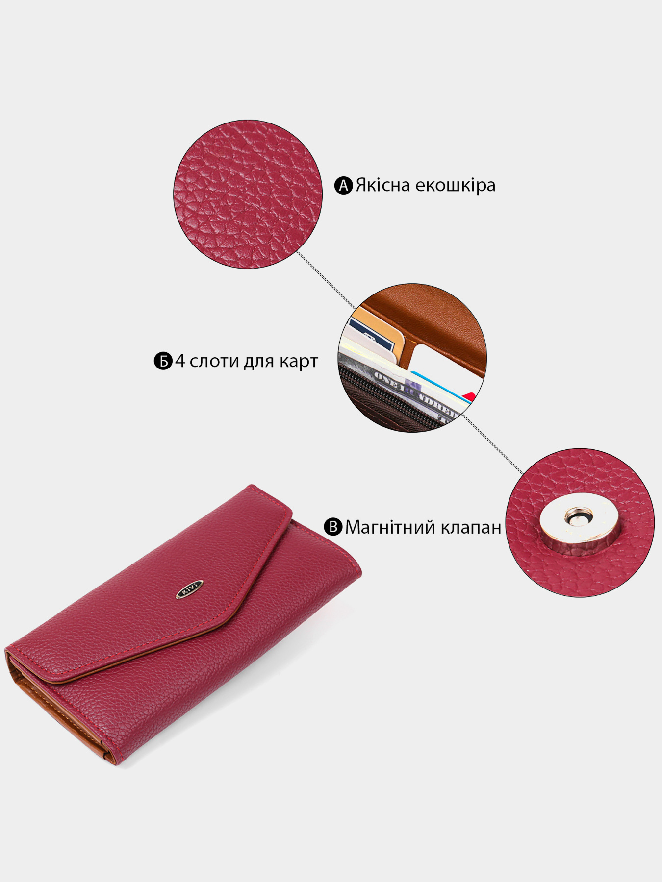 Кошелек Kivi модель bag24_19066 Фото