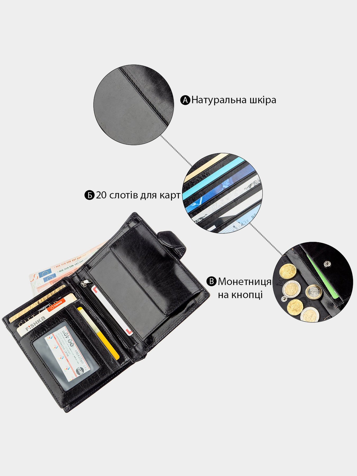 Кошелек Boston Leather Accessories модель bag24_18817 Фото