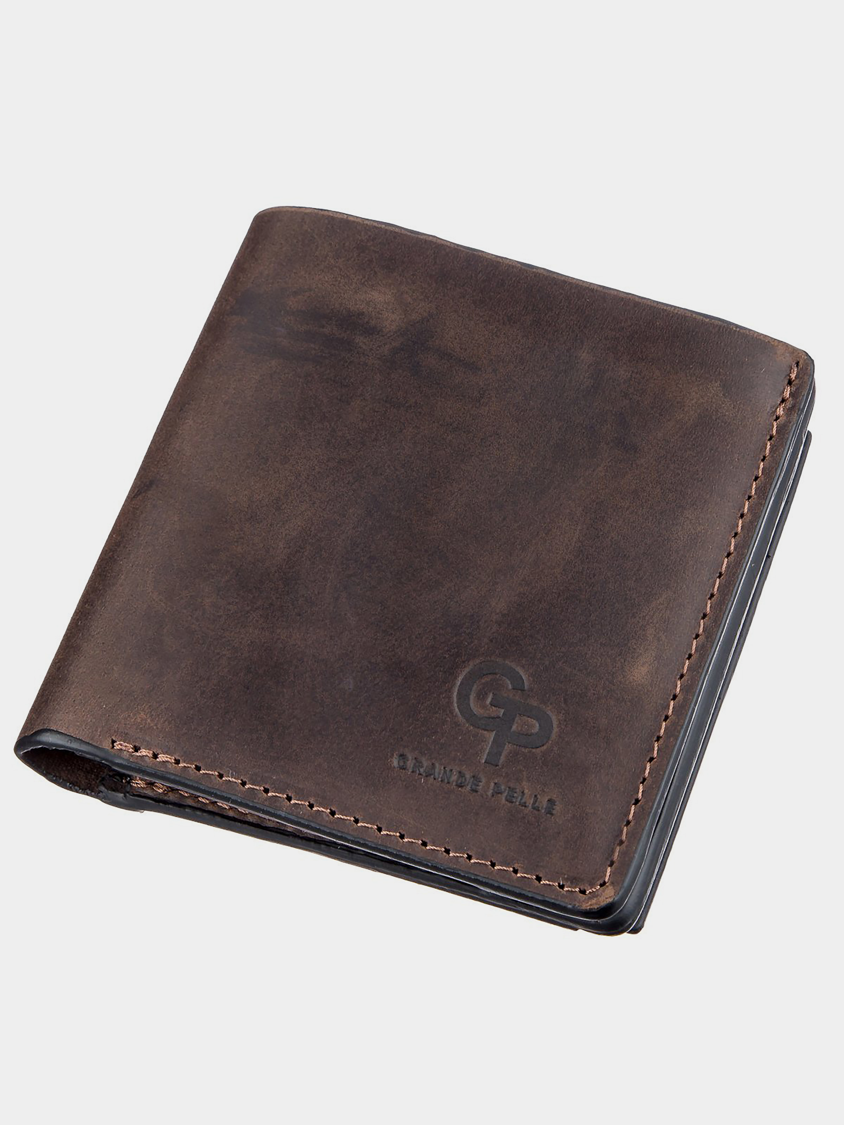 Grande Pelle Гаманець (bag24_11223) Чоловіче колір - Коричневий матеріал - Шкіра
