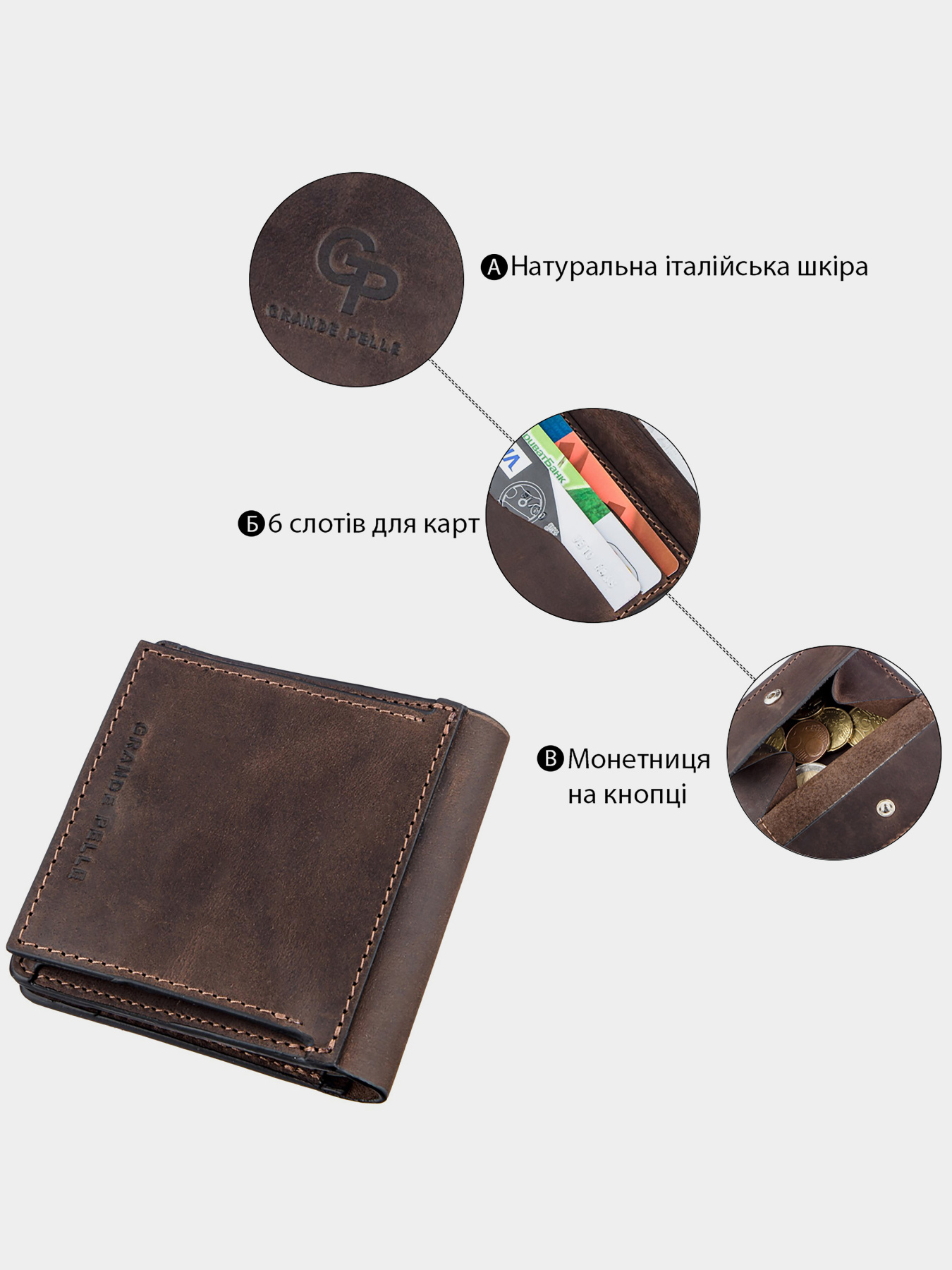 Кошелек Grande Pelle модель bag24_11223 Фото