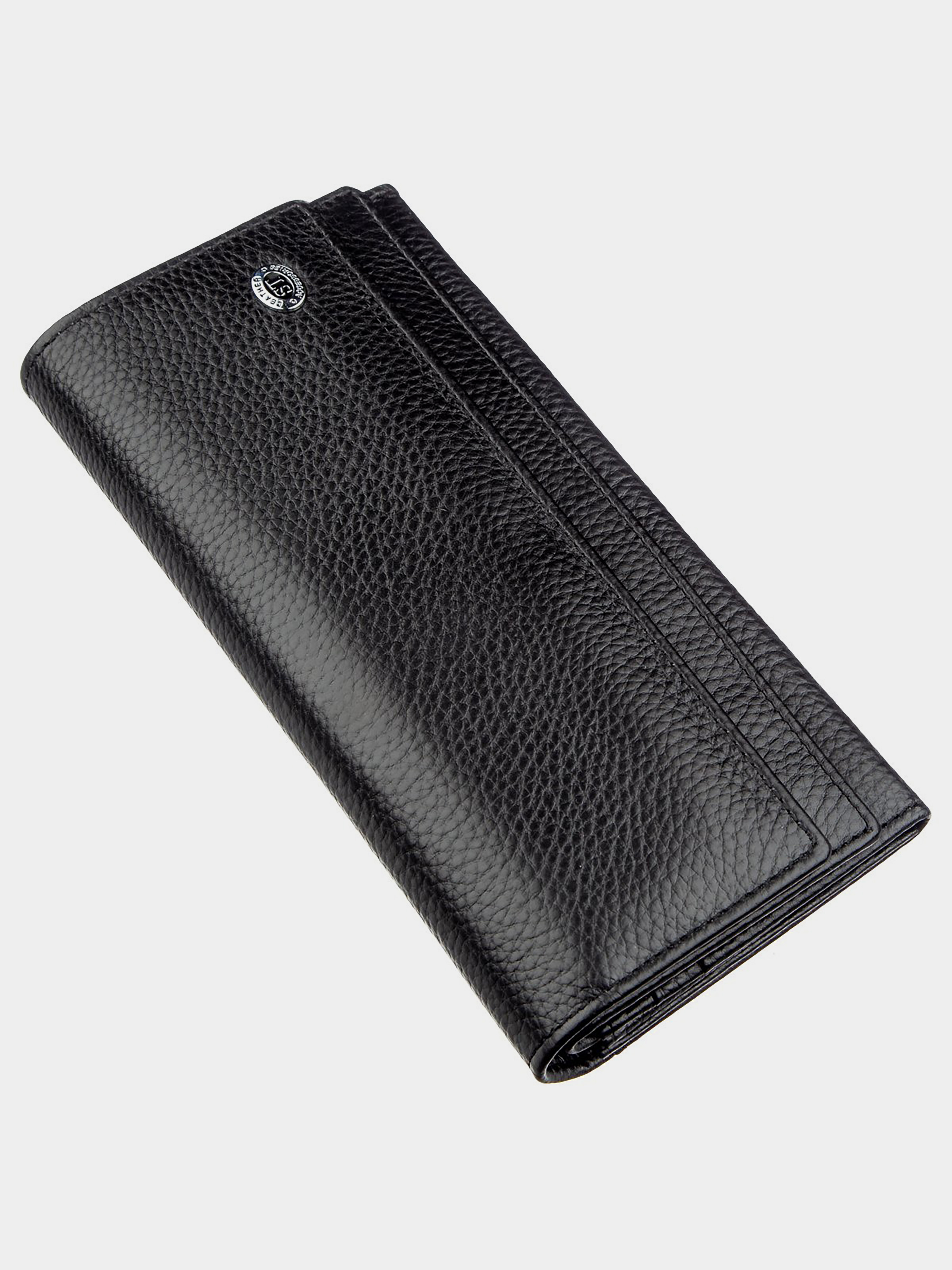 ST Leather Accessories Гаманець (bag24_18951) Жіноче колір - Чорний матеріал - Шкіра