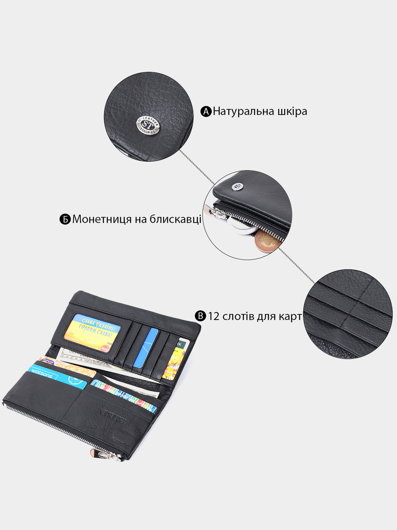 Кошелек ST Leather Accessories модель bag24_22743 Фото