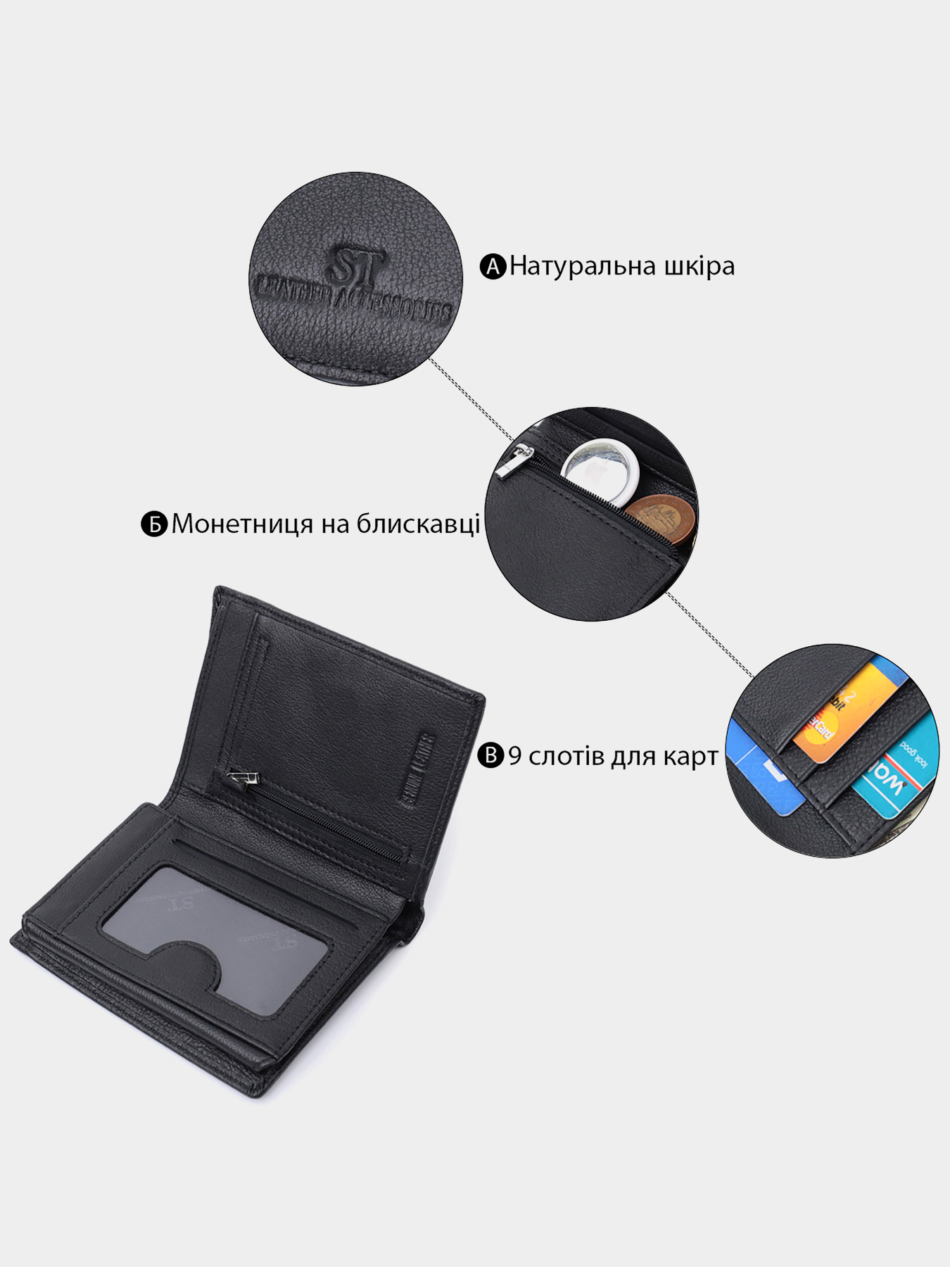 Гаманець ST Leather Accessories модель bag24_22733 Фото