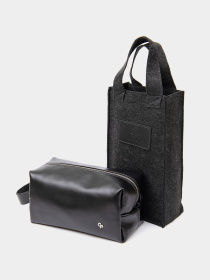 Мужской кожаный несессер GRANDE PELLE  Черный Grande Pelle модель bag24_11417 Фото