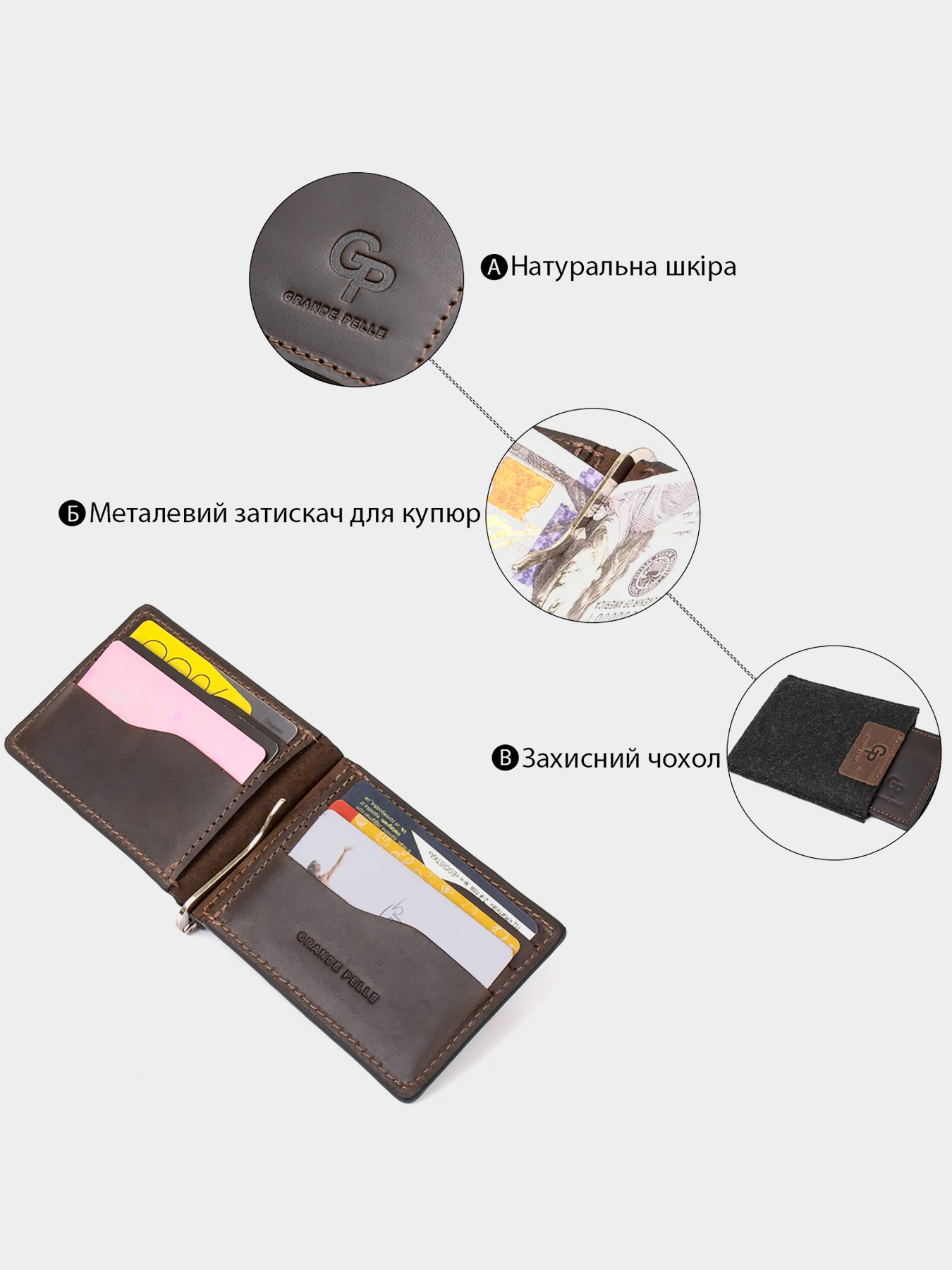 Портмоне Grande Pelle модель bag24_11473 Фото