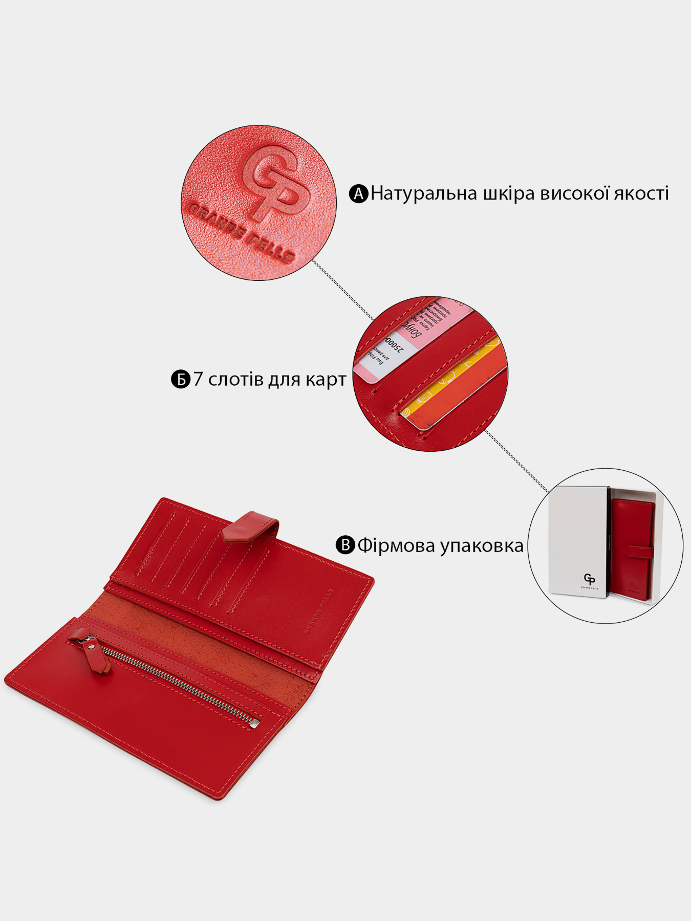 Портмоне Grande Pelle модель bag24_11516 Фото