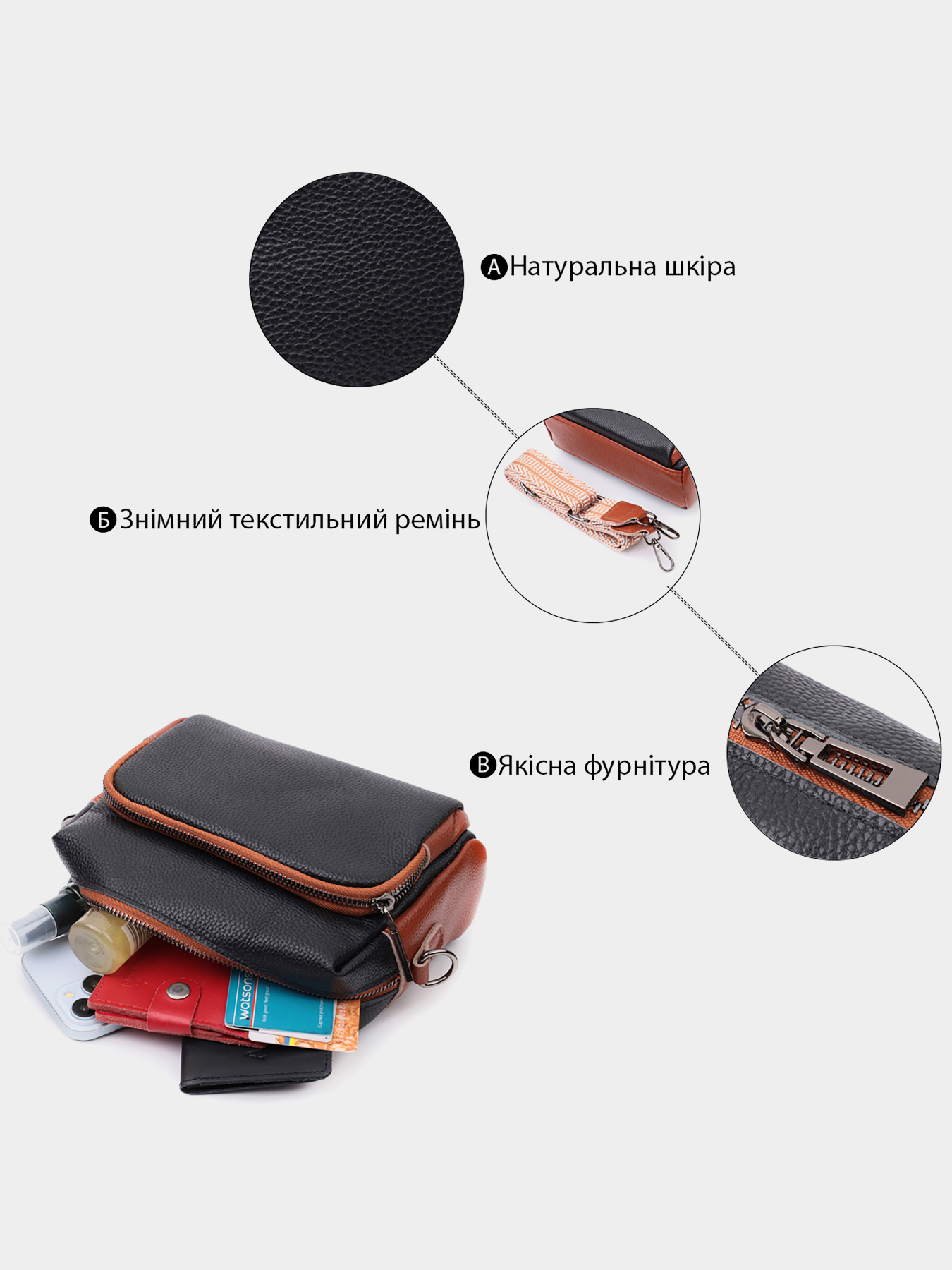 Крос-боді Vintage модель bag24_22588 Крос-боді Vintage модель bag24_22588 Фото