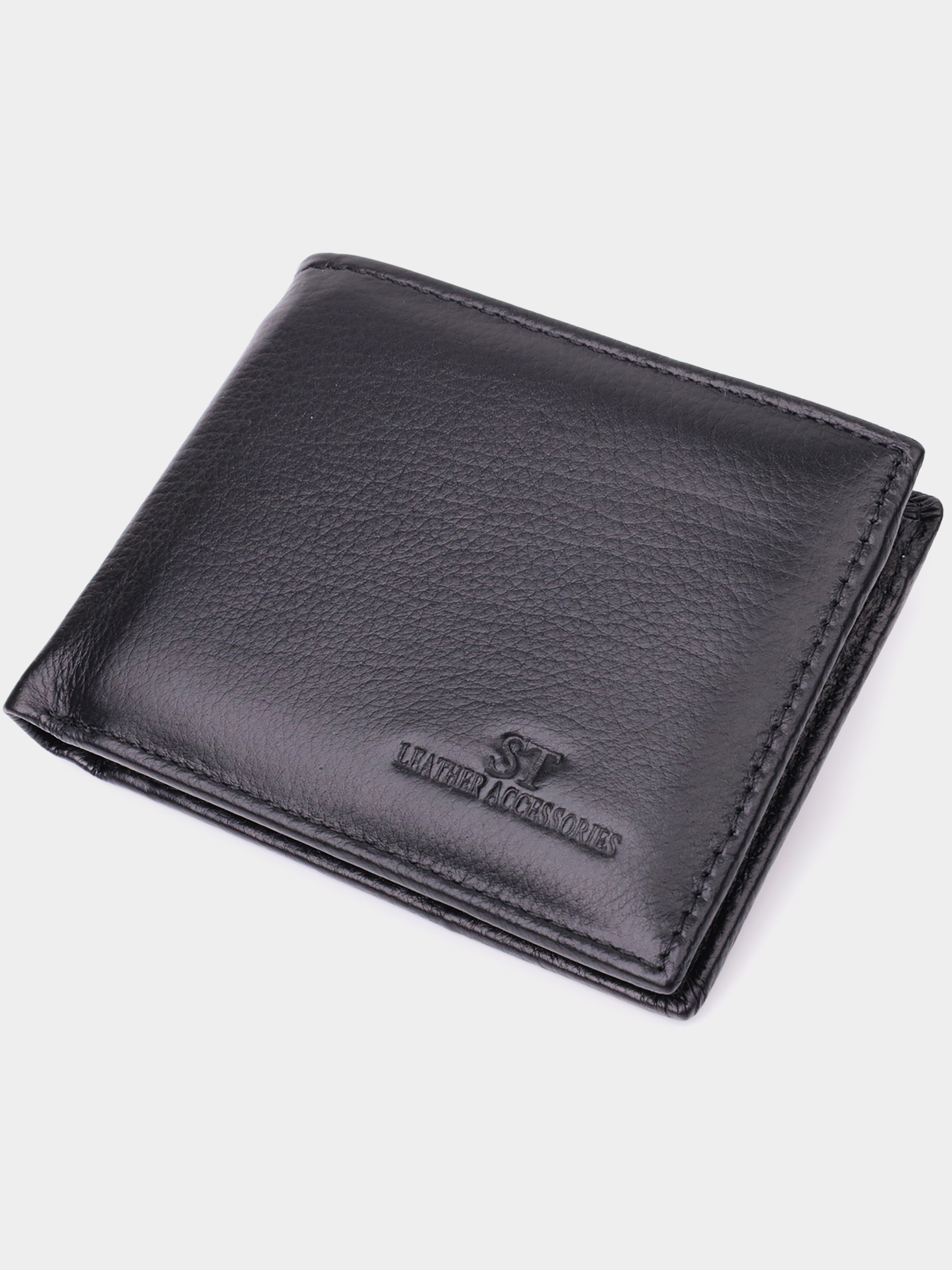 ST Leather Accessories Гаманець (bag24_22460) Чоловіче колір - Чорний матеріал - Шкіра