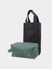 Кожаная Органайзер-косметичка унисекс GRANDE PELLE  Зеленый Grande Pelle модель bag24_11573 Фото