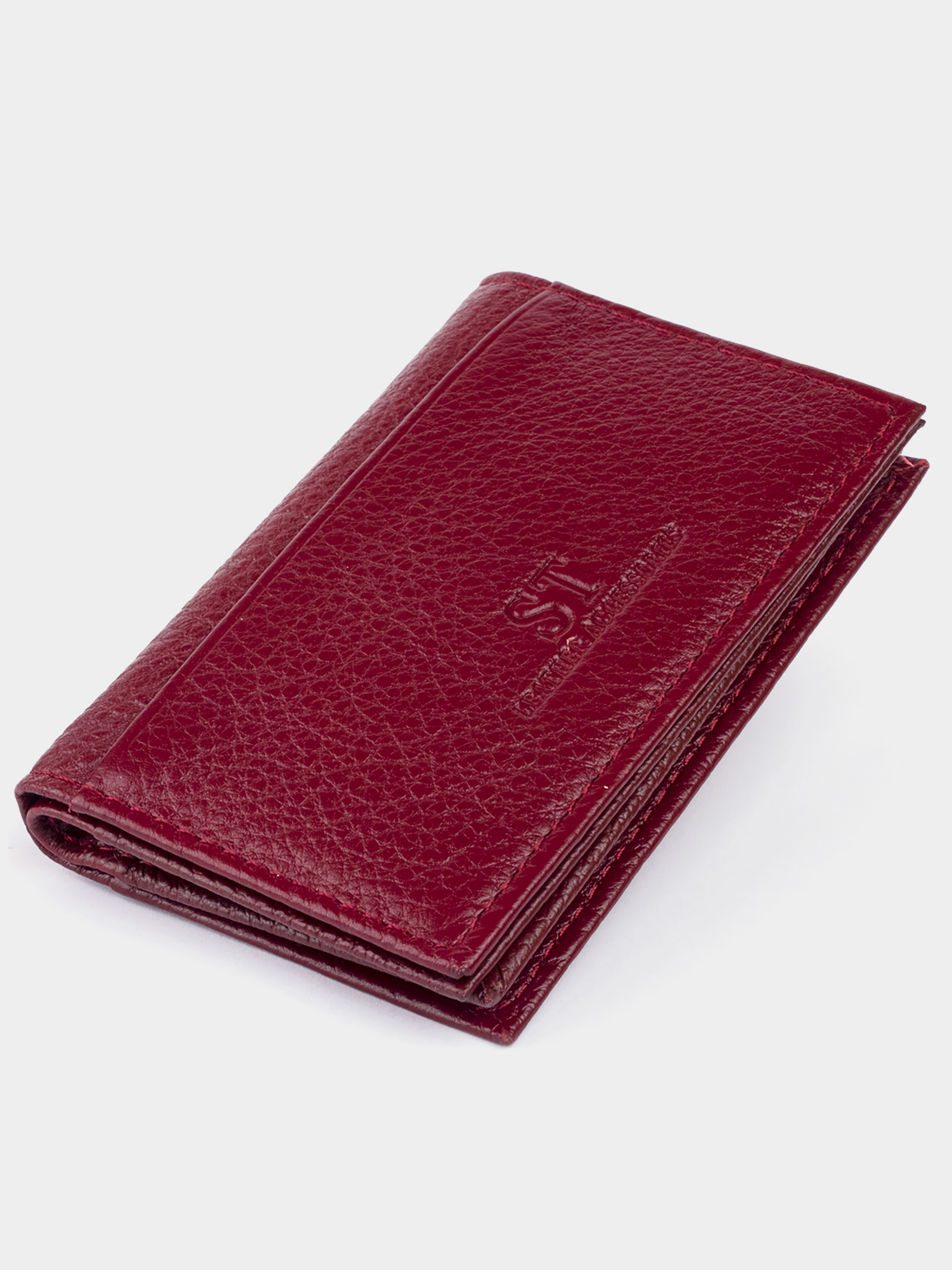 ST Leather Accessories Візитниця (bag24_19218) Жіноче колір - Бордовий матеріал - Шкіра