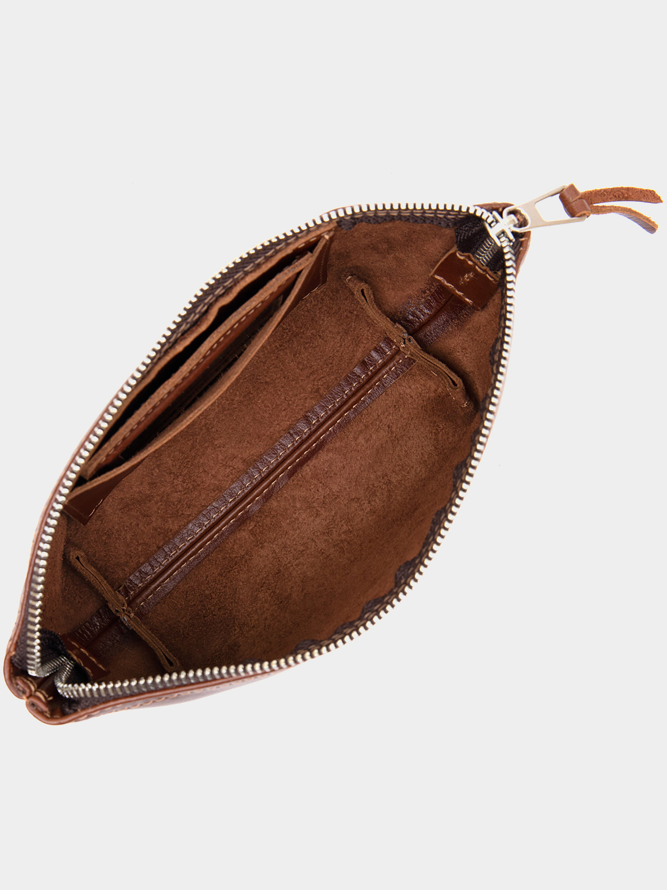 Женская Органайзер-косметичка из натуральной кожи GRANDE PELLE  Коричневый Grande Pelle модель bag24_11510 Фото