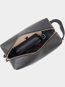 Мужской матовый кожаный несессер GRANDE PELLE  Черный Grande Pelle модель bag24_11508 Фото
