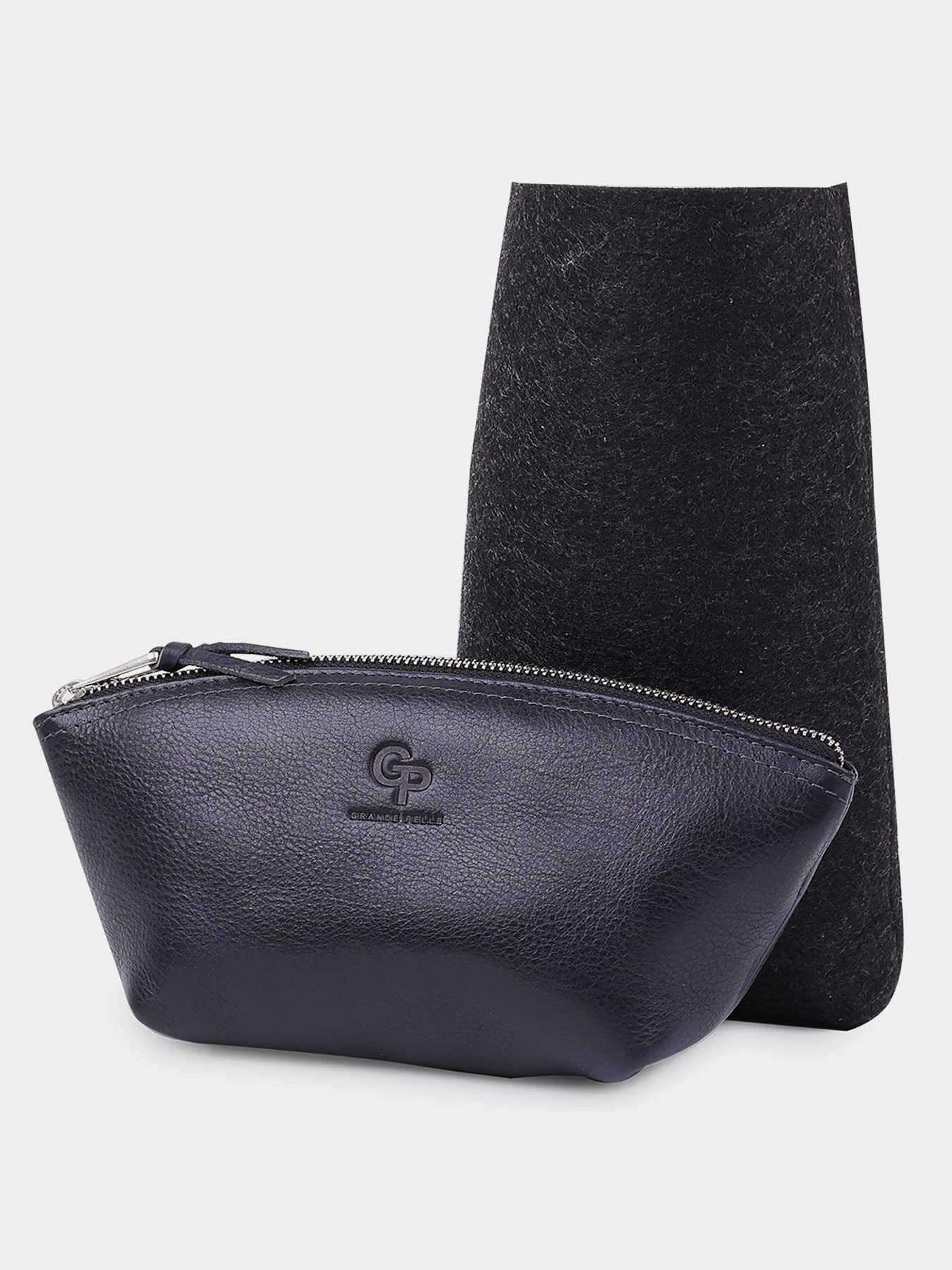 Кожаная женская Органайзер-косметичка GRANDE PELLE  Черный Grande Pelle модель bag24_11570 Фото