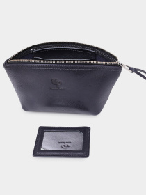 Кожаная женская Органайзер-косметичка GRANDE PELLE  Черный Grande Pelle модель bag24_11570 Фото