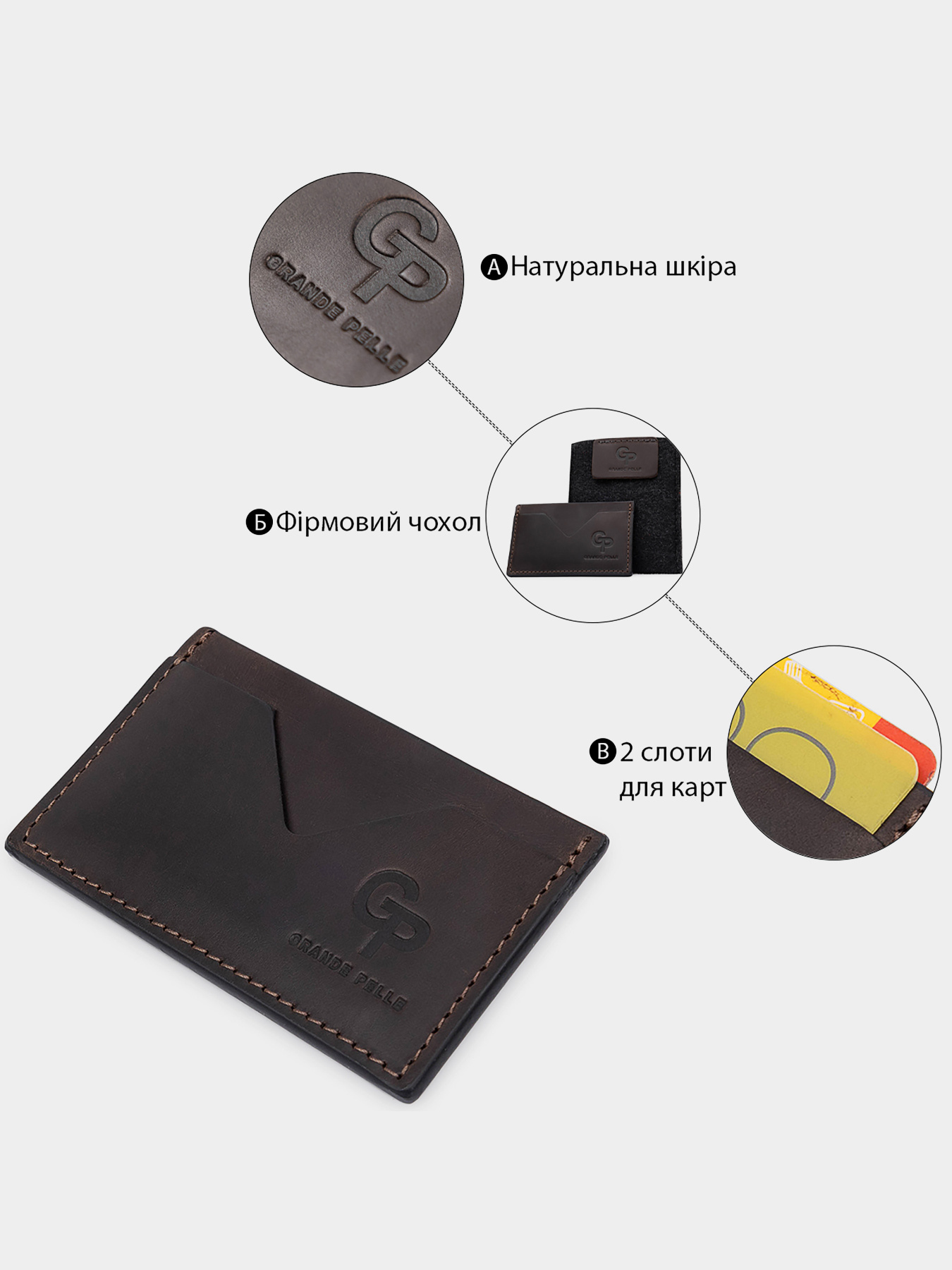 Візитниця Grande Pelle модель bag24_11526 Фото