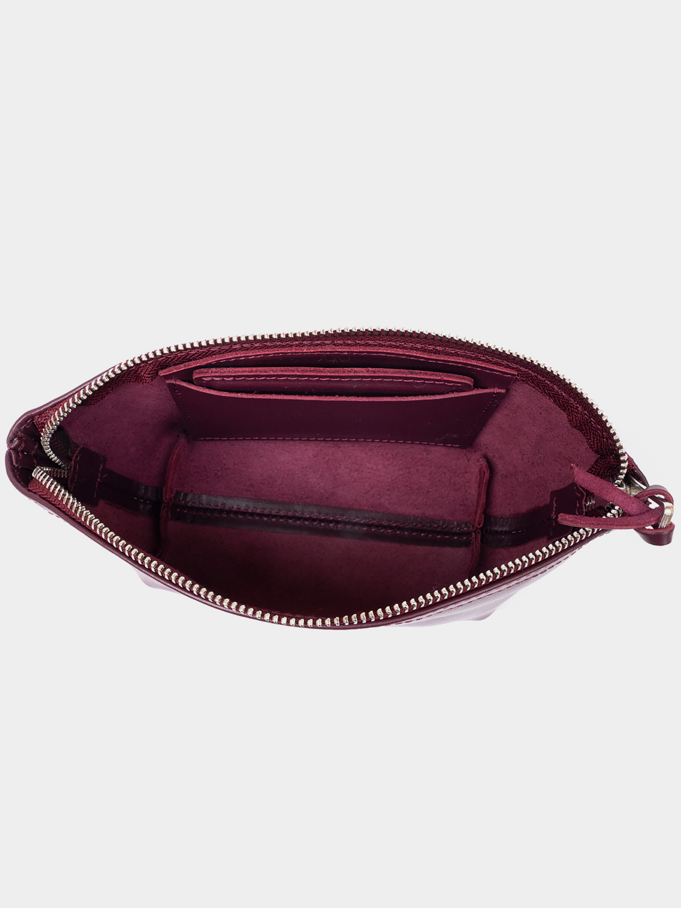 Жіноча Органайзер-косметичка зі шкіри Amelin GRANDE PELLE  Сливова Grande Pelle модель bag24_11300 Фото