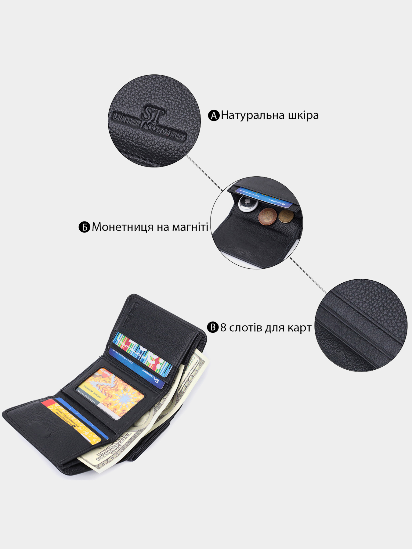 Кошелек ST Leather Accessories модель bag24_22728 Фото