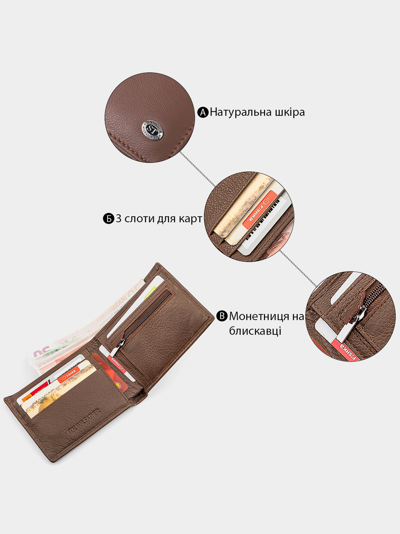 Гаманець ST Leather Accessories модель bag24_18353 Фото