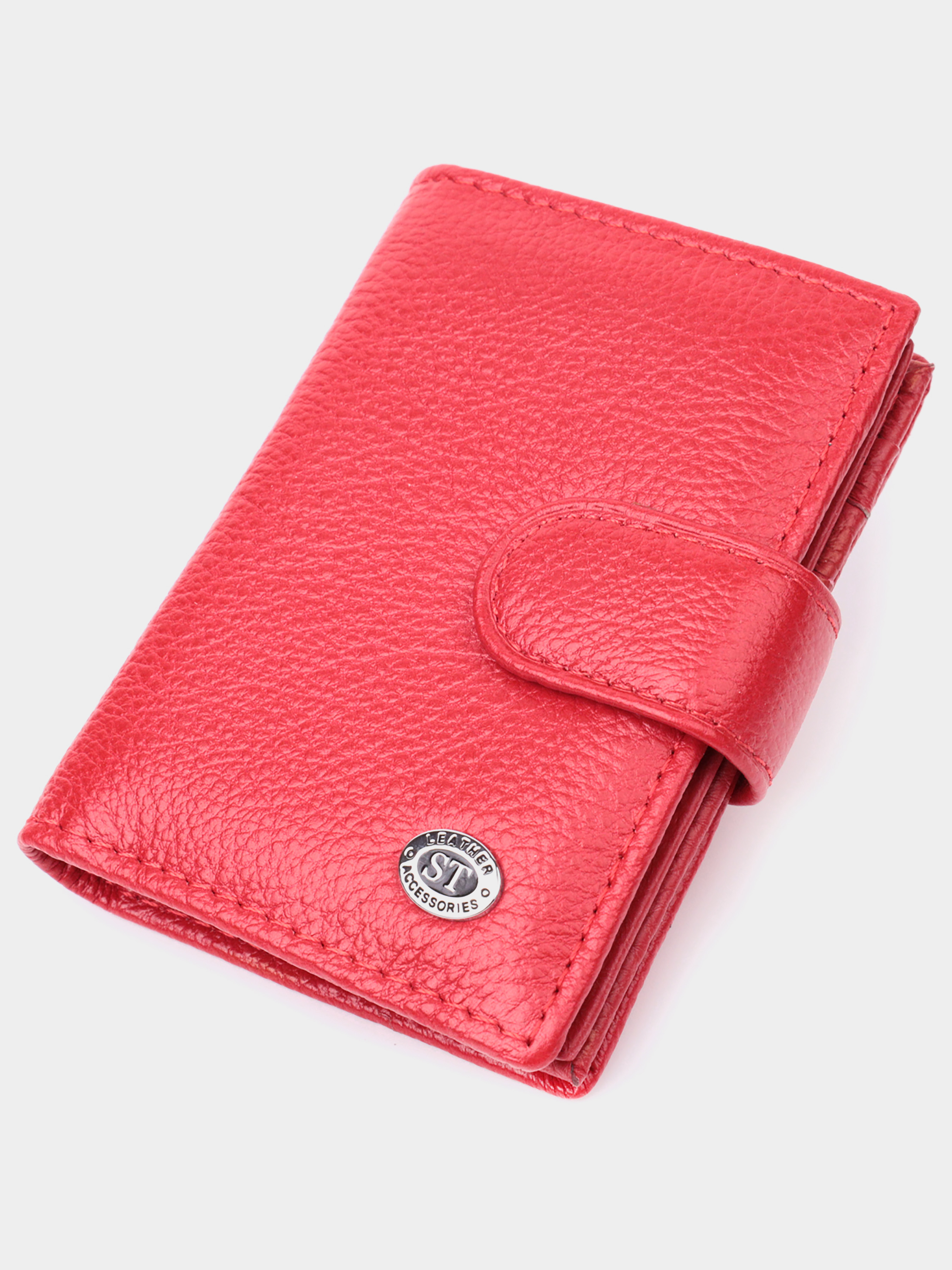 ST Leather Accessories Візитниця (bag24_22470) Жіноче колір - Червоний матеріал - Шкіра