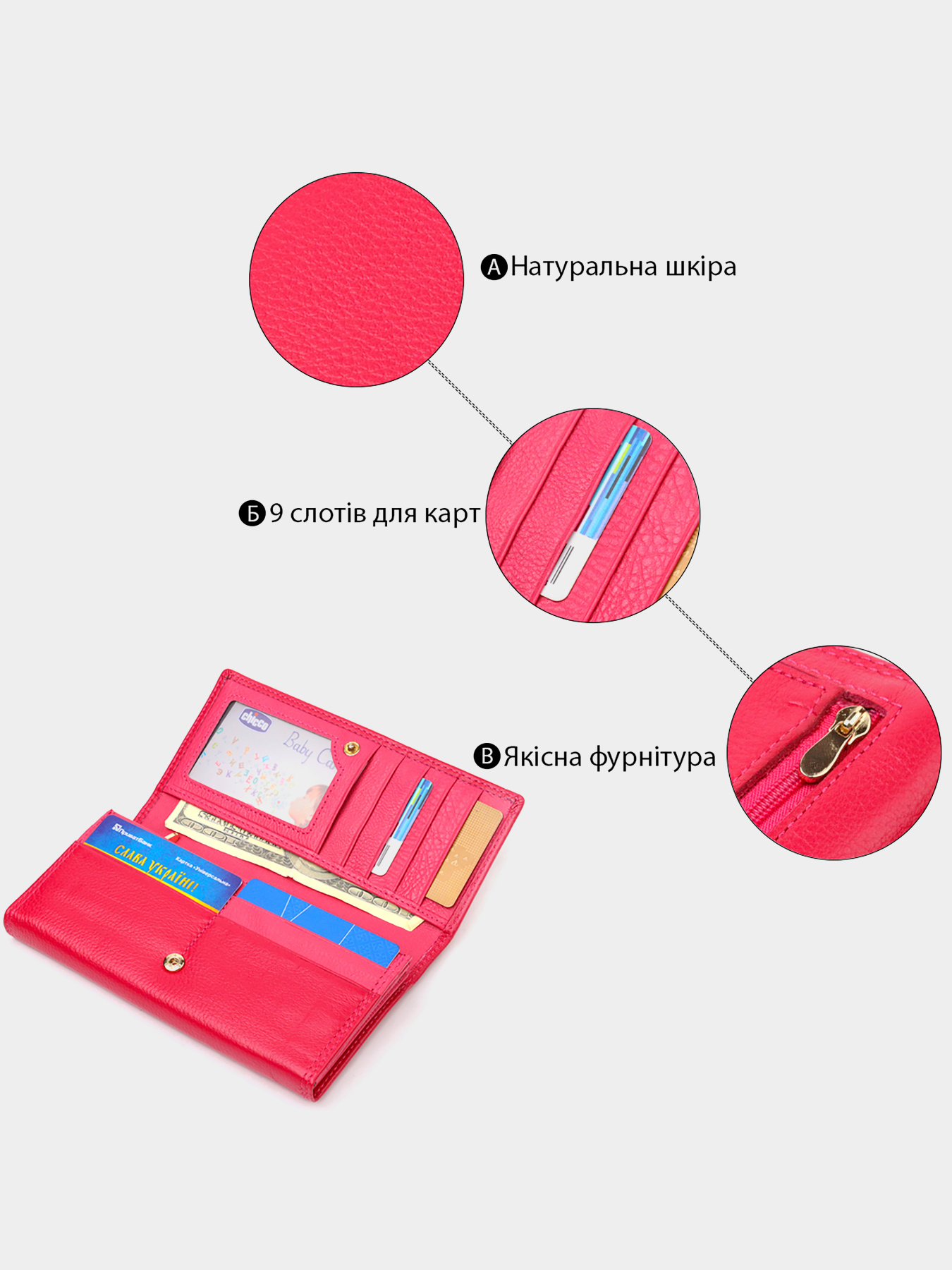 Кошелек Boston Leather Accessories модель bag24_19422 Фото