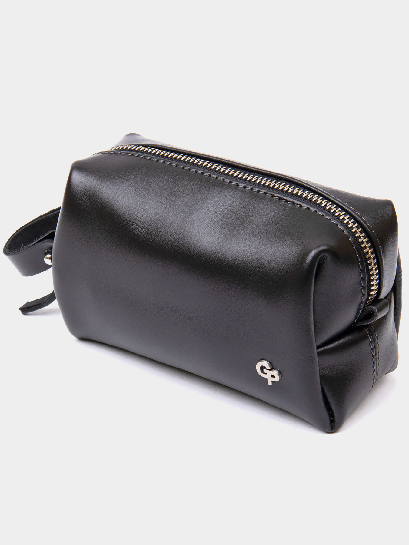 Кожаная глянцевая мужская Органайзер-косметичка GRANDE PELLE  Черный Grande Pelle модель bag24_11413 Фото