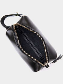 Кожаная глянцевая мужская Органайзер-косметичка GRANDE PELLE  Черный Grande Pelle модель bag24_11413 Фото