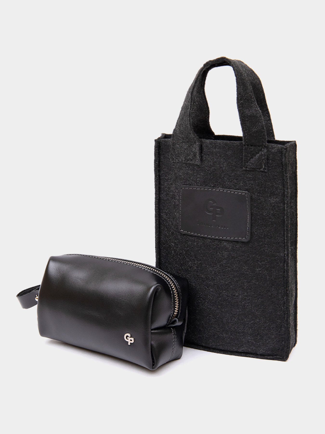 Шкіряна глянцева чоловіча Органайзер-косметичкаGRANDE PELLE  Чорний Grande Pelle модель bag24_11413 Фото