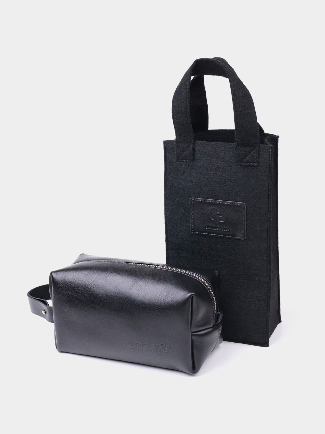 Нессесер мужской большого размера из гладкой кожи на молнии Украина GRANDE PELLE  Черный Grande Pelle модель bag24_16767 Фото