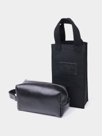 Нессесер мужской большого размера из гладкой кожи на молнии Украина GRANDE PELLE  Черный Grande Pelle модель bag24_16767 Фото