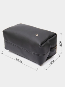 Матовий чоловічий шкіряний несесер GRANDE PELLE  Чорний Grande Pelle модель bag24_11509 Фото