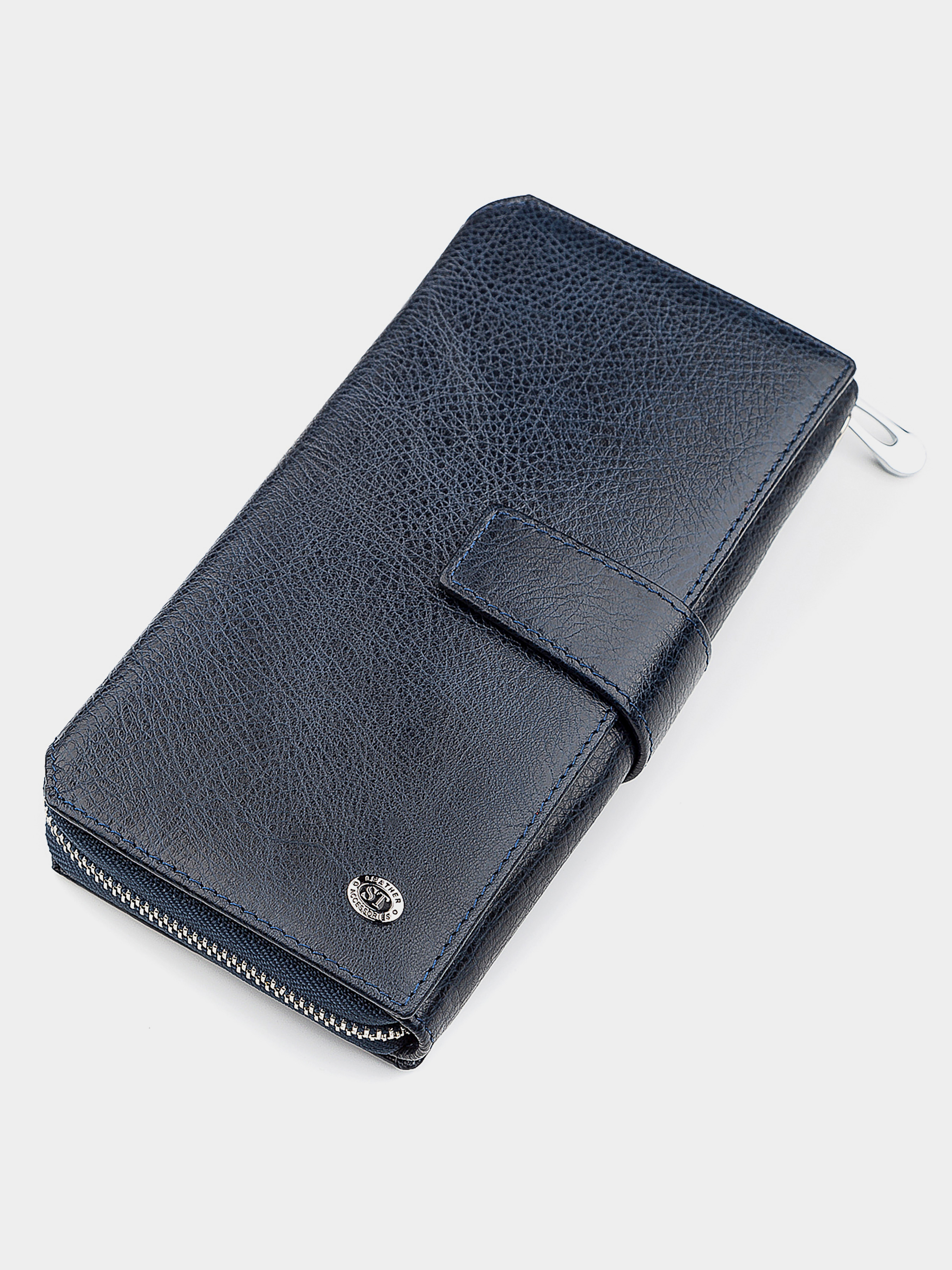 ST Leather Accessories Гаманець (bag24_18454) Чоловіче колір - Синій матеріал - Шкіра