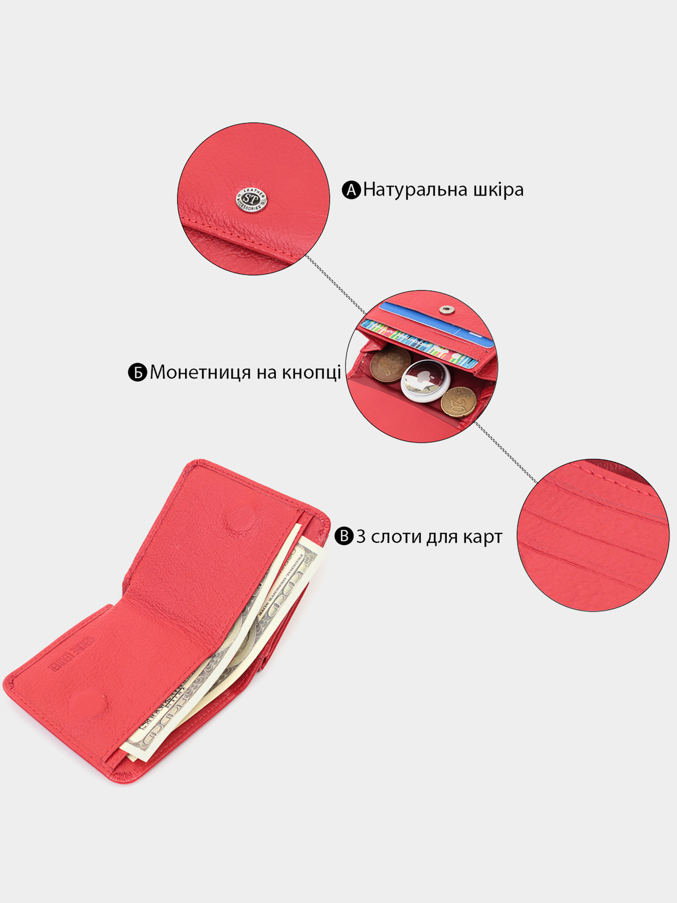 Кошелек ST Leather Accessories модель bag24_22689 Фото