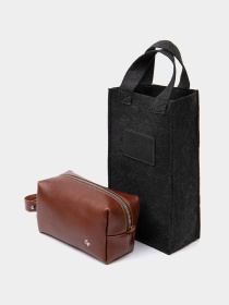 Мужской несессер из натуральной кожи GRANDE PELLE  Коричневый Grande Pelle модель bag24_11416 Фото