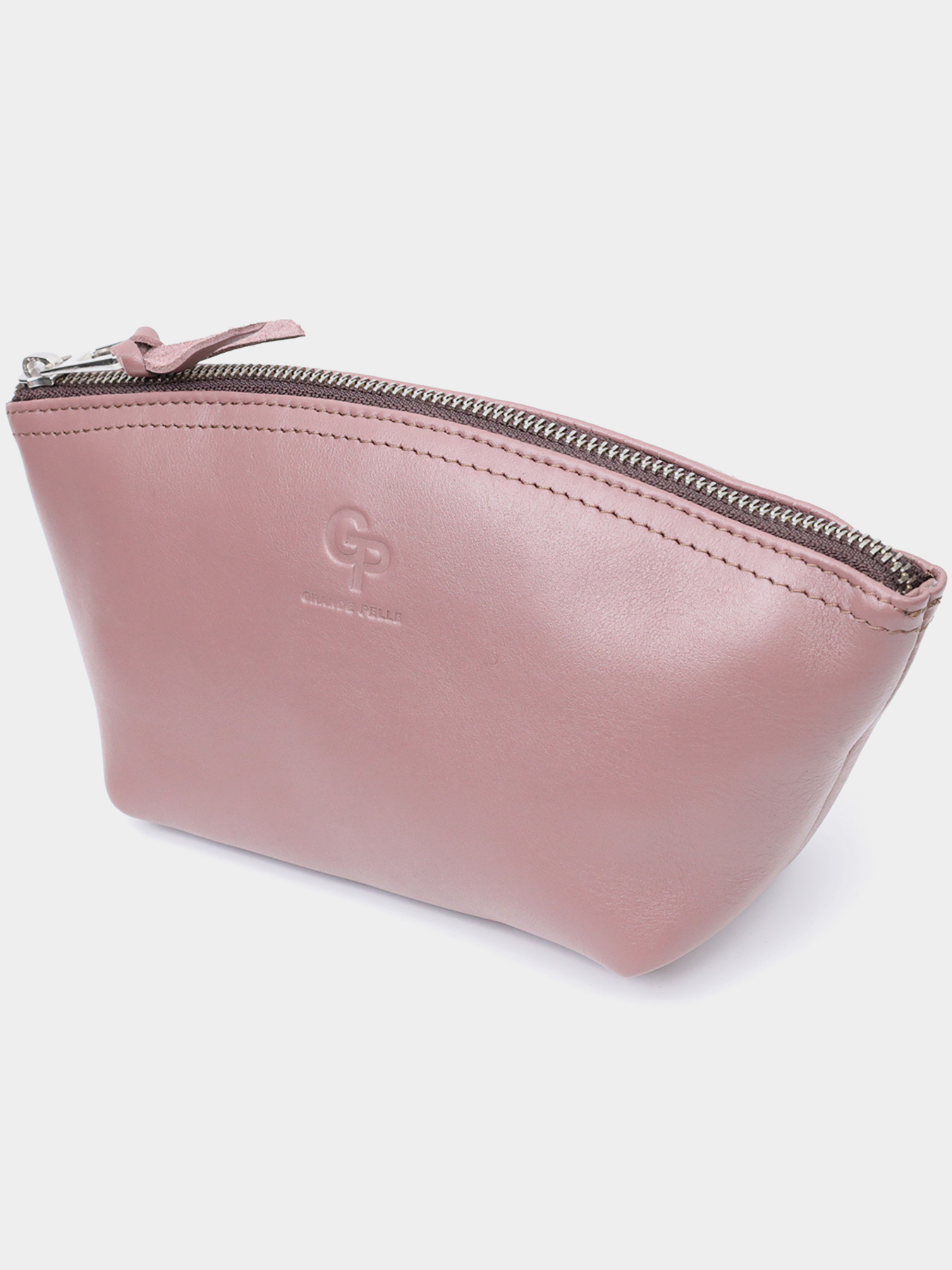 Очаровательная женская кожаная Органайзер-косметичка GRANDE PELLE  Пудровый Grande Pelle модель bag24_16793 Фото