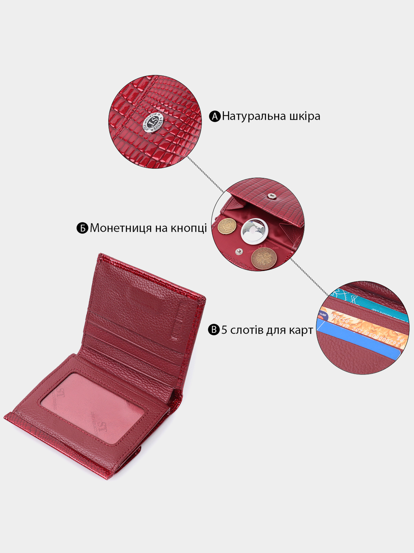 Кошелек ST Leather Accessories модель bag24_22705 Фото