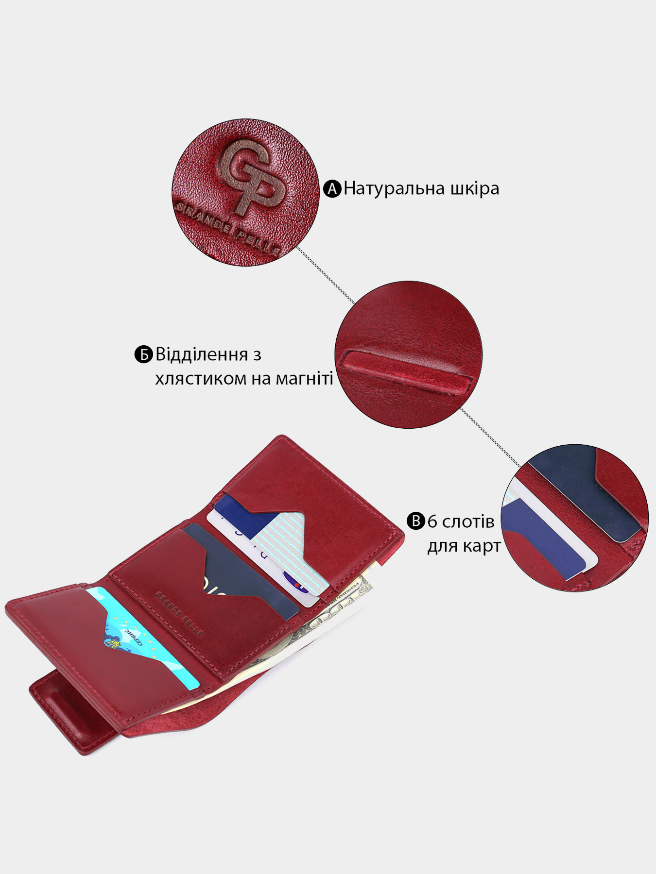 Портмоне Grande Pelle модель bag24_11574 Фото