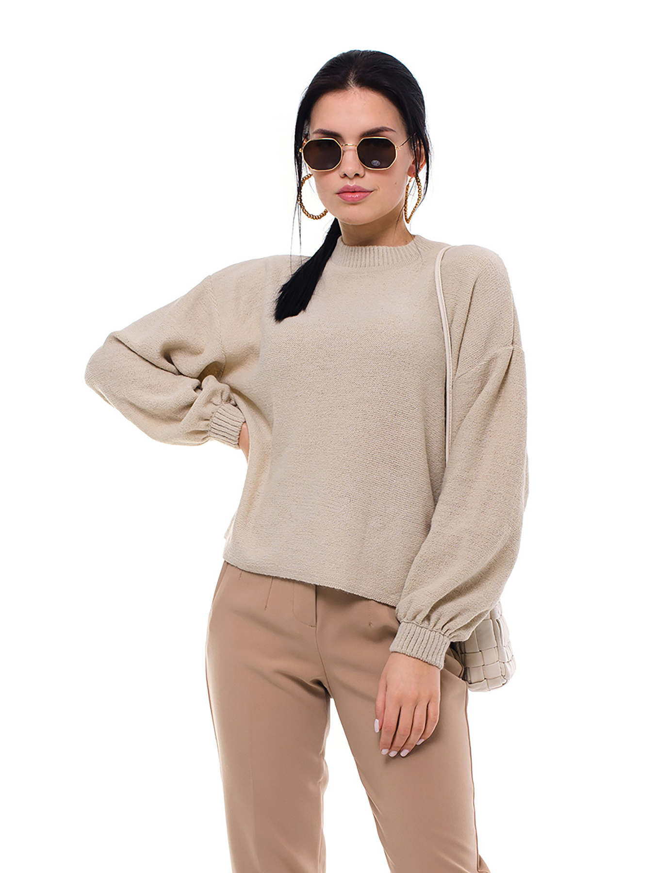 Джемпер SVTR модель 459beigeWSWTSVTR Джемпер SVTR модель 459beigeWSWTSVTR Фото