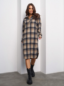 Сукня міді ISSA Plus модель 14992_мультиколор Фото