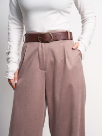 Брюки палаццо ISSA Plus модель 14995_коричневый Фото