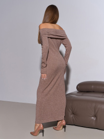 Сукня максі ISSA Plus модель SA-591_бежевый Фото