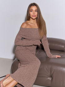 Сукня максі ISSA Plus модель SA-591_бежевый Фото