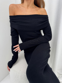 Сукня максі ISSA Plus модель SA-591_черный Фото