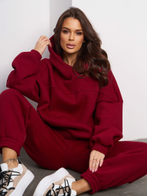 Костюм ISSA Plus модель 13624A_бордовый Фото