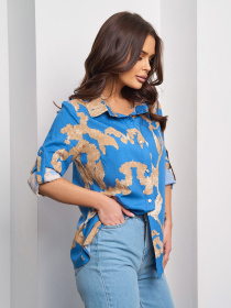 Сорочка ISSA Plus модель 14993_голубой Фото