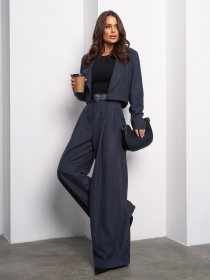 Деловой костюм ISSA Plus модель 14994_темно_синий Фото